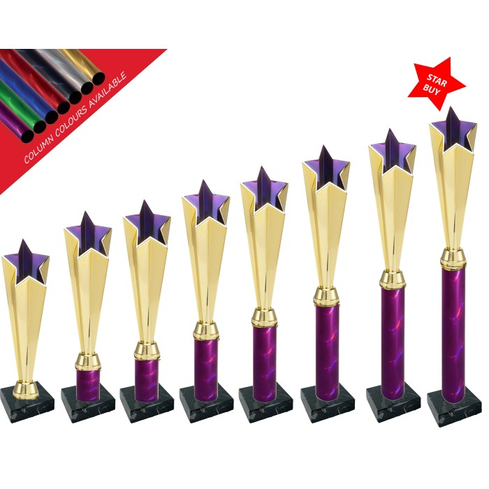 STAR 240MM COLUMN DANCE TROPHY (bulk buy discounts available) 